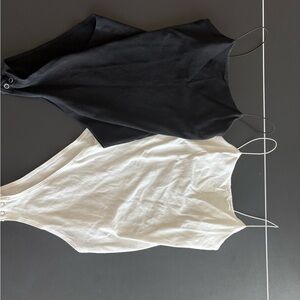 Wild Fable Black and White Fitted Bodysuits